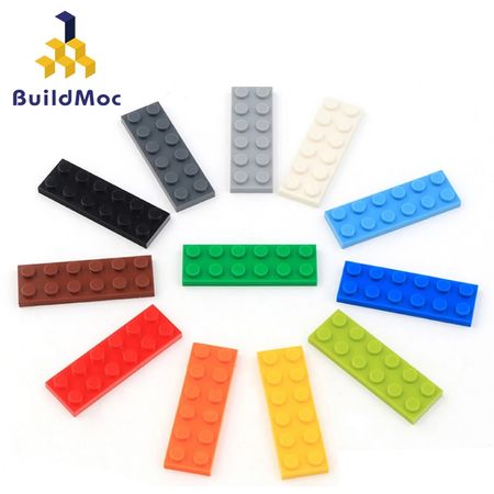 40pcs DIY Building Blocks Figures Thin Bricks 2x6 Dots 12Color Educational Creative Size Compatible With lego Toys for Children