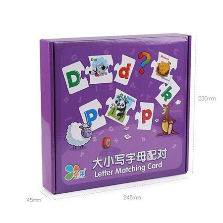 Montessori Alphabet Letters Matching Words Card Game Puzzle Toy For Kids Preschool Educational  Jigsaw Cognitive Teaching Aids