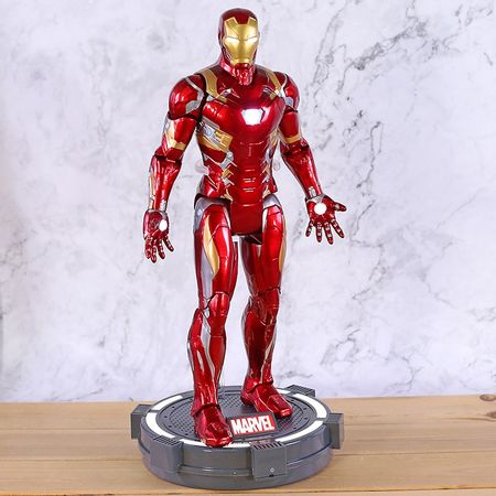 Marvel Action Figure Captian America Civil War Avengers Infinity War Iron Man Collectible Model Toy with LED Light