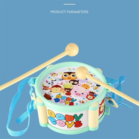 6Pcs Pink/Blue Children Drum Trumpet Toy Music Instrument Sets Montessori Toy Enlightenment Percussion Musical Toys For Baby