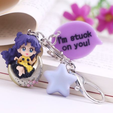 14 Styles Sailor Moon Cute Keychain Figure Collection Model Toys Key Chain Toys for Girls Gift