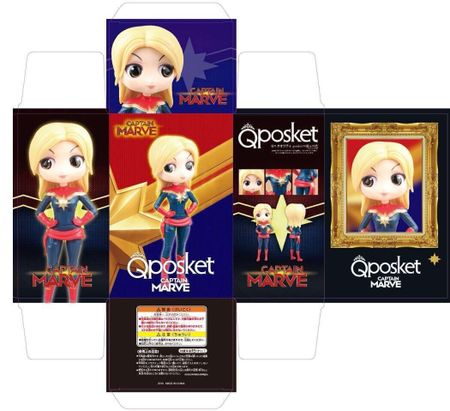 Qposket Captain Marvel Avengers Cute Big Eyes Black Widow Vinyl Dolls Cute Figure Model Toys