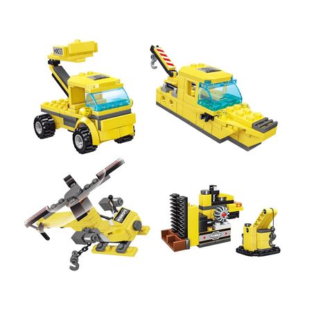 694PCS City Engineering Crane Technic Car Building Blocks Creator Construct Truck Excavator Roller Figures Bricks Toys For Boys