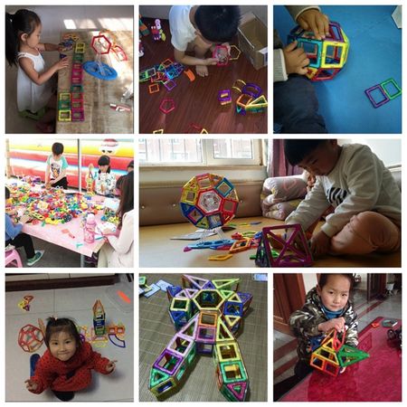 32-262pcs DIY Magnetic Constructor Triangle Square Big Bricks Magnetic Building Blocks Designer Set Magnet Toys For Children