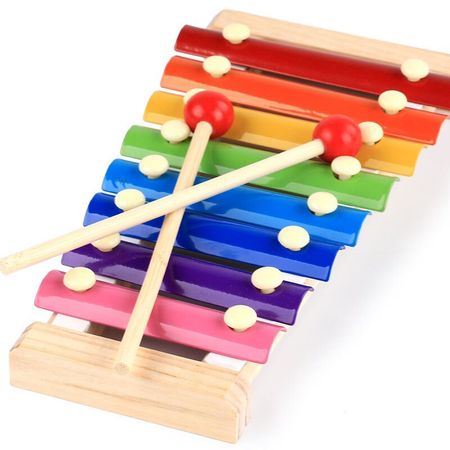 Children Music Learning Toys Wooden 8 Scale Percussion Xylophone Preschool Education Toy Musical Instrument for Baby Game Gift