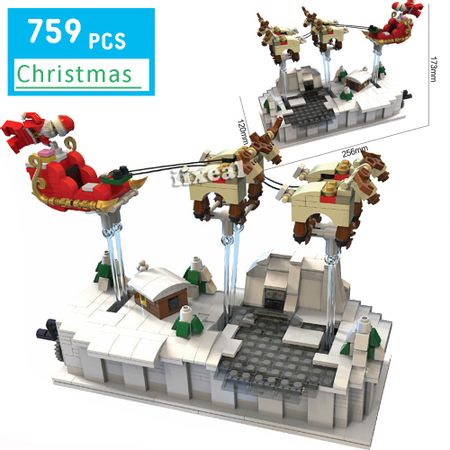 Fit Lego New Merry Christmas Pursuit of Christmas Building Blocks IDEAS Sembo Decoration Children Xmas Gift Toys Playmobiled