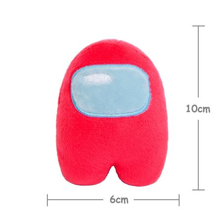 1PC Cute Among Us Plush Toys Stuffed Plushie Dolls 3.9'' Stress Reliever Toy Squeezable Squeaking Toy Xmas Gift for Kids