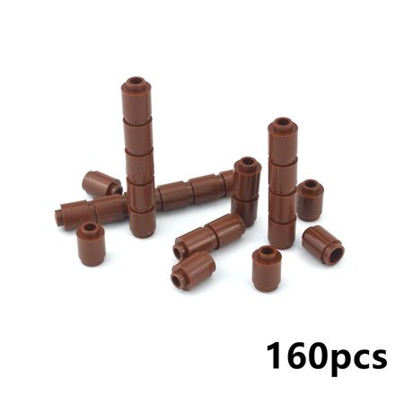 160pcs Building Blocks MOC 1x1 Round Brick Cylinder Children Toy Bricks Part 3062 City Friends Accessories