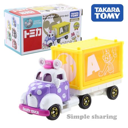 Takara Tomy Tomica Disney Motors 5 Colors Dream Carry Daisy Duck Car Hot Pop Kids Toys Vehicle Diecast Metal Model  New