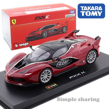 Takara Tomy Tomica Presents Burago Signature Series 1:43 FXX K Red  Car Kids Toys Motor Vehicle Diecast Metal Model Collectibles