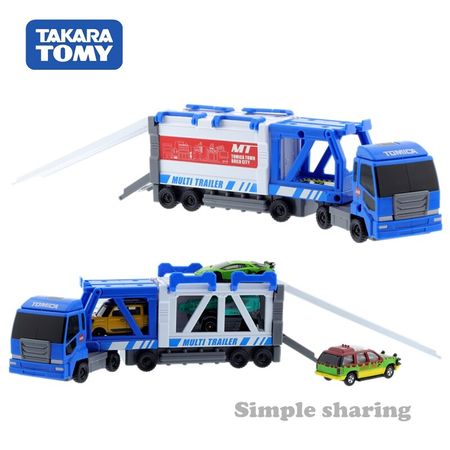 Takara Tomy Tomica Town Build City Multi Trailer Set Diecast Miniature Truck Model Funny Magic Baby Toys Hot Pop Kids Doll