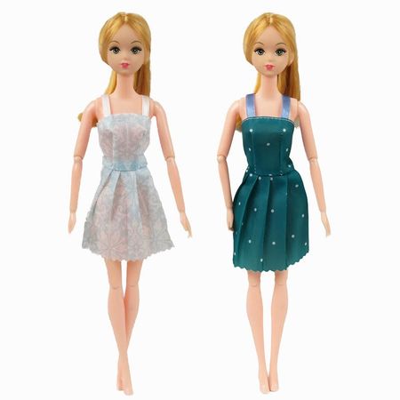 For Original Doll Accessories 5PCS  Doll Clothes &10 Pairs of Random Shoes Fashion Party Princes Dress Girls Gift