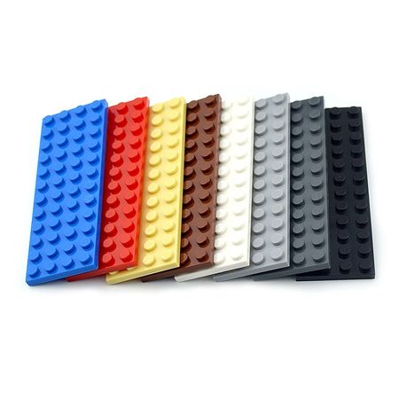 10pcs DIY Building Blocks Figures Thin Bricks 4x12 Dots Educational Creative Size Compatible With lego Plastic Toys for Children