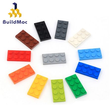 50pcs DIY Building Blocks Thin Figure Bricks 2x4Dots Educational Creative Size Compatible With lego Plastic Toys for Children