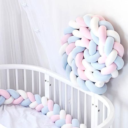 1M/2M Baby Bed Bumper Bedding Braid For The Bed Sides Baby Crib Bumper Kids Room Decoration Newborn Crib Bumpers For Babies