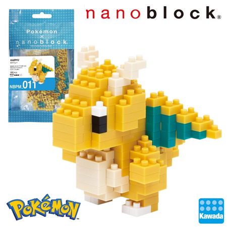 Nanoblock Pokemon Dragonite NBPM-011 Kairyu 190pcs Anime Cartoon Diamond mini micro Block Building Blocks Bricks Toys Games