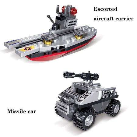 Tops Tank Vehicle Set WW2 Battle Vehicle ship fighter Building Block Toy Kit kid gift legoINGlys Tank Military model Army Action
