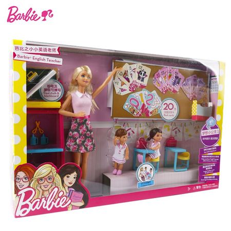 Barbie Original Brand Dreams English Teacher Job Classroom And Student For Little Girl  Birthday Present Girl Toys Gift Boneca