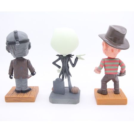 The Nightmare Before Christmas Jack Skellington & Freddy & Friday the 13 Jason Bobble-Head Wacky Wobbier Figure Toys 20cm