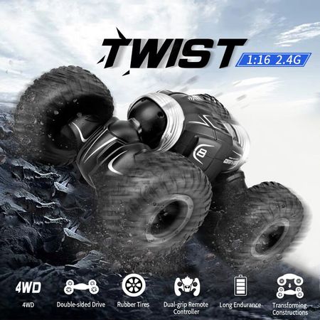Remote Control Car Twist Rc Car 2.4GHz 4WD Twist- Desert Cars Off Road Buggy Toy High Speed Climbing RC Car Kids Children Toys