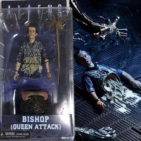 Movie Aliens Figure Bishop Queen Attack Alien Pvc Action Figure Collectable Model Toy