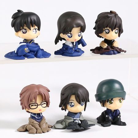 Detective Conan Kudou Shinichi Miyamoto Yumi Sera Masumi Akai Shuuichi Okiya Subaru PVC Action Figure Model Toys Gift 6pcs/set