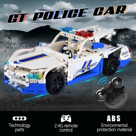 Cada 430PCS City Police RC Car Model Building Blocks Technic City Police Radio Control Patrol Wagon Vehicle Toys For Kids