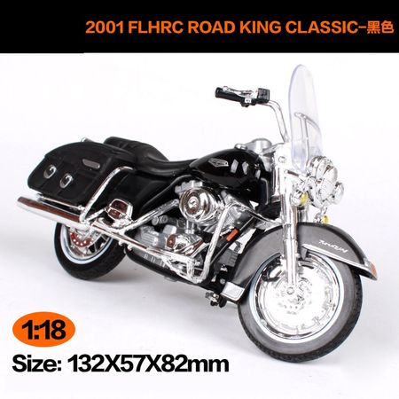 Maisto 1:18 Harley Davidson 2001 FLHRC ROAD KING CLASSIC Motorcycle metal model Toys For Children Birthday Gift Toys Collection