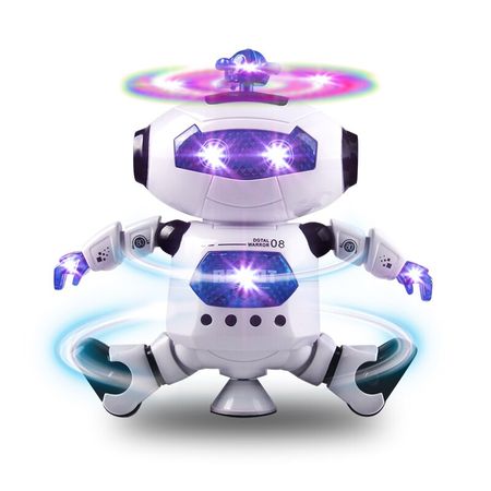 Fun 360 Rotating Dancing Robot Electronic Toys With Music Lighting Walking Toys Birthday Gift For Kids Children Boy Girl