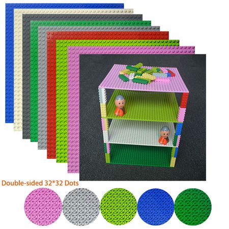 Building Blocks 32*32 Dots Double-sided Baseplates Bricks DIY Colorful Pillars Base Plate Compatible All Brands small Blocks