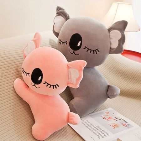 fashion pink and gray koala Sleeping shaped pillow koala plush toy Gift for Kid
