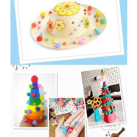 150-500 Pcs Mix Color Soft Round Fluffy Pom Poms Ball DIY Arts Crafts Toys Garment Handcraft Pompoms Wedding Home Decoration