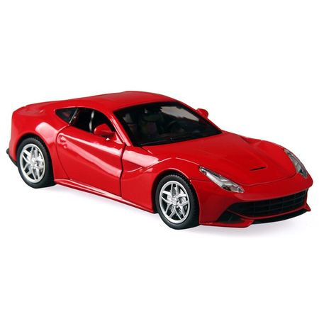 Alloy Cars 1:32 F12 Super car Pull Back Diecast Model Toy with light flashing simulation sound 4 Door can open Gift toy For Kids