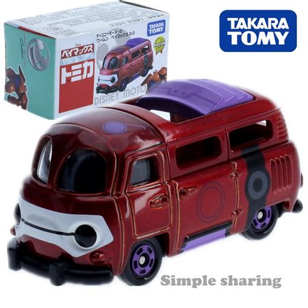 Takara Tomy Tomica Disney Motors Wasp Figure Van Model Kit  Big White Car Diecast Baby Toys Funny Miniature Kids Bauble