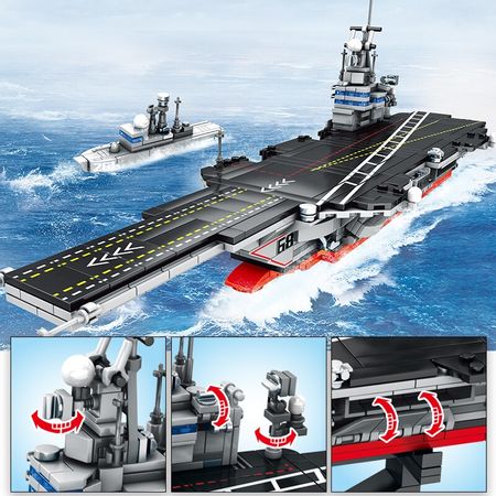 Sembo Block Aircraft Frigate Carrier Building Blocks Military Army Weapons Bricks Toys For Children Kids