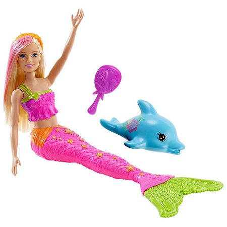 Original Barbie Mermaid  Dolphin Water Reborn Dolls Girl Gift Set Sea Fairytale Beautiful Princess Kids Toys for Children