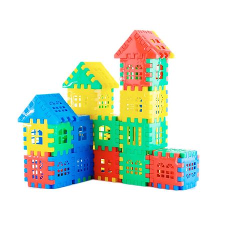 100/140PCS Plastic Building Blocks Bricks Toy For Baby Kids Funny Educational Colorful House Block Toys Children Christmas Gift