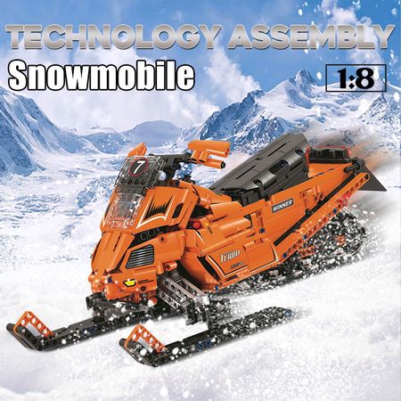 961pcs City Snowmobile Assembly Model Building Blocks Technics Snow Motorcycle Bricks Enlightenment Toys for Children