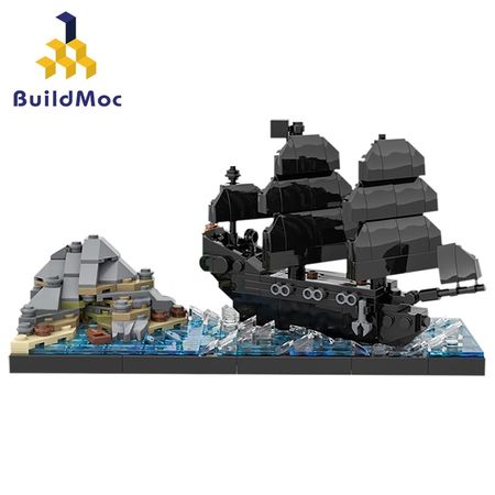 Pirate Harbor Sailing World Black Pearl Ship Building Blocks Pirate Ship Brick Model Building Blocks Children's Toys 400 PCS