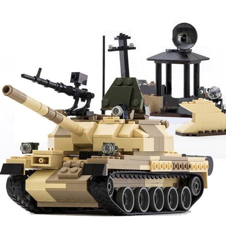 GUDI 372+PCS Building Blocks T-62 Tank Model Block WW2 Russia Blocks Assembly Educational Building Toys For Children Gift