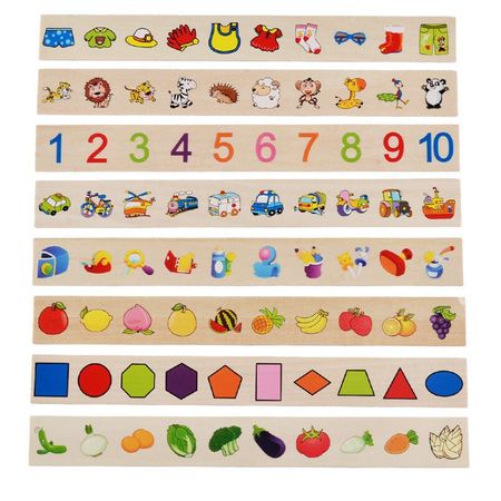 Children Wooden Mathematical Fruit Knowledge Classification Cognitive Matching Puzzle Toy Early Education Toys For Girls Boys