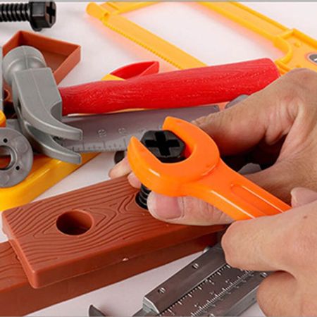 37Pcs/set Pretend Play Helmet Plastic Drill Tool Kit Toys Simulation Repair Tools Engineering Education Garden Toys For Boys