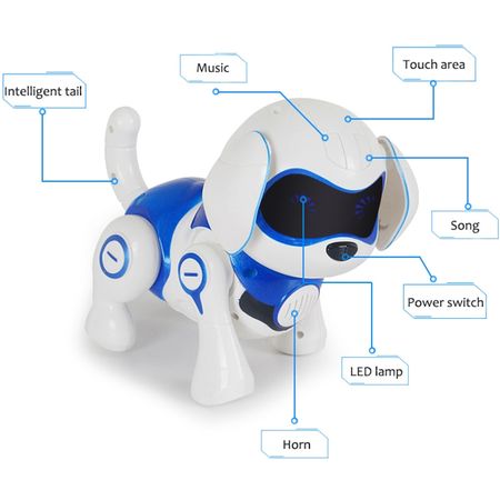 Induction toy Dog Control Dog Smart Robot Electronic Pet Interactive Program Dancing Walk Robotic Animal Toy Gesture Following