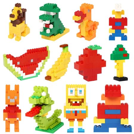 1200 Pcs Building Blocks Toy Colorful DIY Creative Bricks Model Constructor Compatible Brands Educational Toys For Children