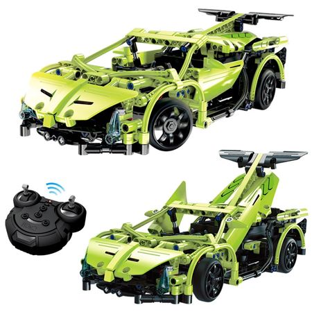 453pcs Technic Series Remote Control Sportscar Racer Cars Compatible RC Car Building Blocks Sets Enlighten Bricks Toys