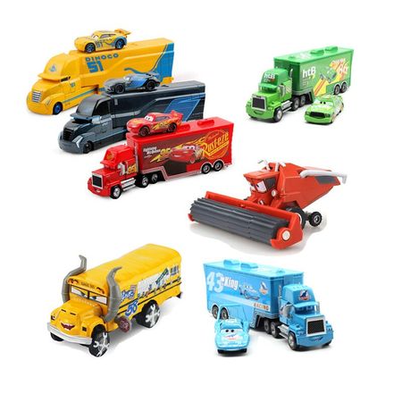 Disney Pixar 23 Toys Lightning Mcqueen Jackson Storm Uncle Cruise Mack Truck 1:55 Pressure Model Car Children's Toys