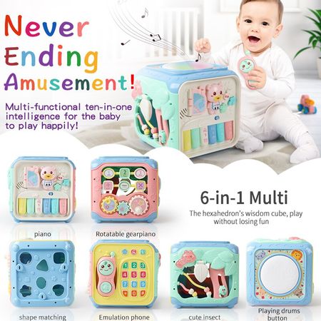 Sounds Lighting Toddler Musical Activity Cube Play Center baby toys 0-12-24 months Educational toys
