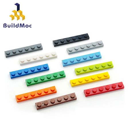 100pcs DIY Building Blocks Thin Figures Bricks 1x6 Dots 12Color Educational Creative Size Compatible With lego Toys for Children
