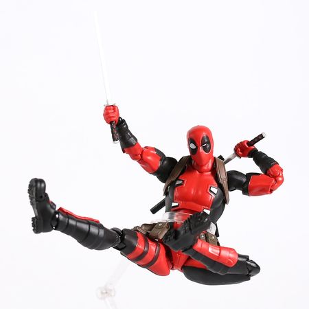 NEW Marvel Deadpool Mafex 082 Change Head PVC Action Figure Toy Doll Christmas Birthday Gift