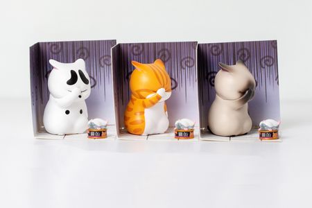 Second Horse Uncle Cat Blind Box Does Not Dream And Worry Cat Bell Static Hand-Designed Doll Ornaments Worry Blind Box Toy